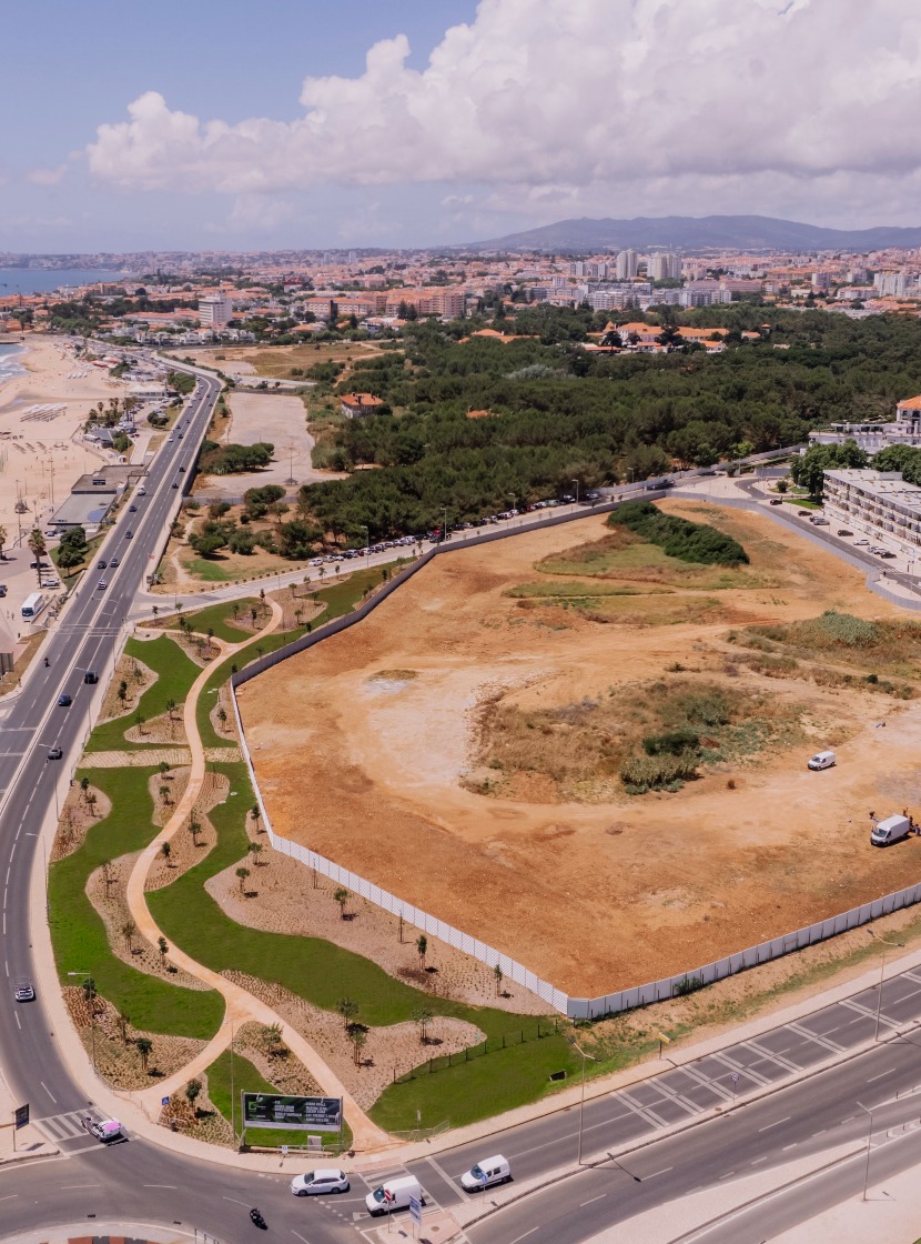 Construção em desenvolvimento do Carcavelos Student Hotel